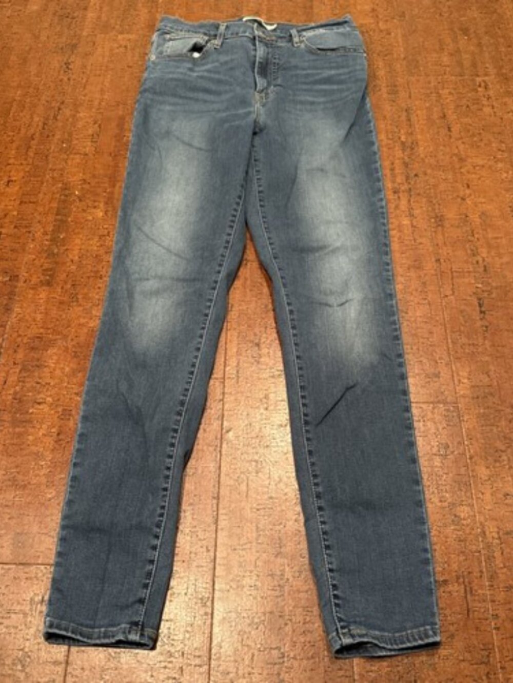Levi’s Women’s 29 Mile High Super Skinny Jeans Blue Stretch Denim